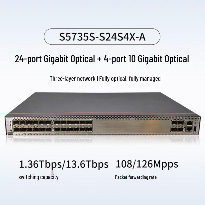 HUAWEI S5735S-S24S4X-A Enterprise Managed Fiber Optic Switch
HUAWEI S5735S-S24S4X-A Enterprise Managed Fiber Optic Switch
