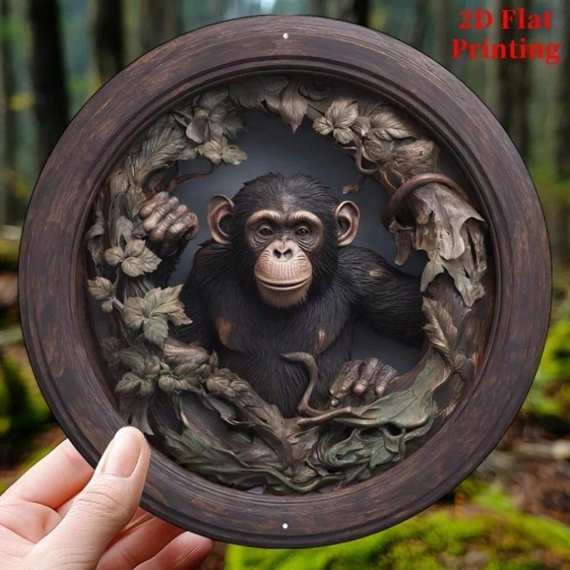 Metal Wall Decor Round Aluminum Sign 8x8 Inch Monkey Boho Vintage for Home Kitchen Yard
Metal Wall Decor Round Aluminum Sign 8x8 Inch Monkey Boho Vintage for Home Kitchen Yard