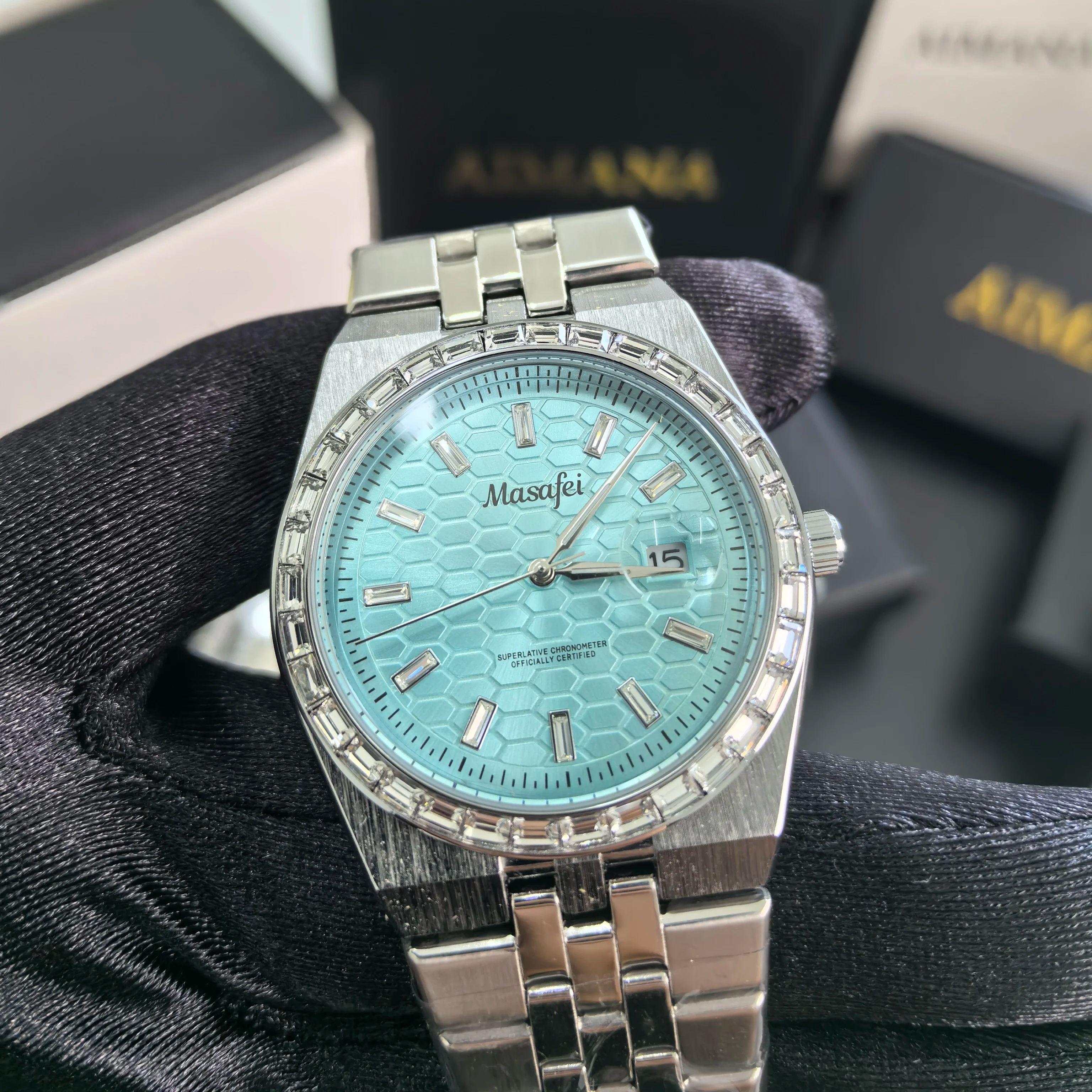 Механическая задняя крышка часов с бриллиантами Новый дизайн Деловой стиль Унисекс Часы Yes небесно-голубой
Механическая задняя крышка часов с бриллиантами Новый дизайн Деловой стиль Унисекс Часы Yes небесно-голубой