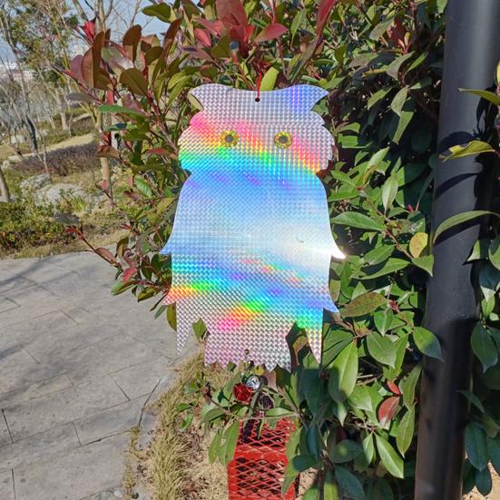 Bird Repellent Owl Reflector Double-sided Bird Scare Reflective Owl with Bells Outdoor Garden Yard Farm Hanging Bird Deterrent Device Decoration срібний
Bird Repellent Owl Reflector Double-sided Bird Scare Reflective Owl with Bells Outdoor Garden Yard Farm Hanging Bird Deterrent Device Decoration срібний