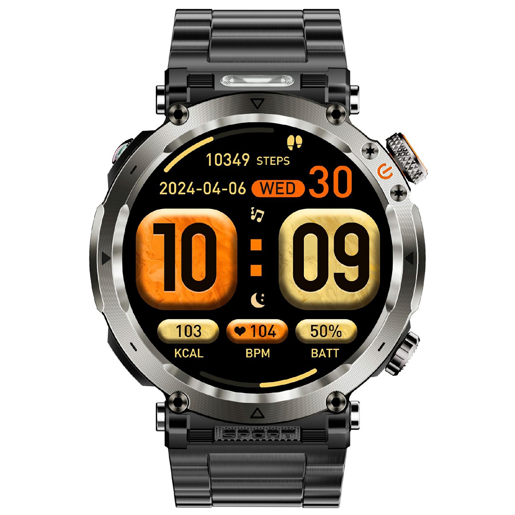 HT30 Steel Strap 1.7-inch Smart Watch Health Monitoring Money Detector Light Compass Sports Watch Type A
HT30 Steel Strap 1.7-inch Smart Watch Health Monitoring Money Detector Light Compass Sports Watch Type A