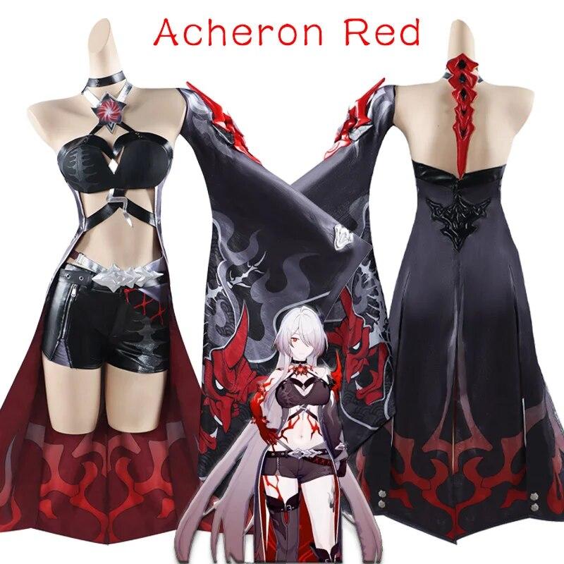 Acheron Cosplay Game Honkai Star Rail Acheron Red Costume Dress Wig Shoes Full Set Women Role Play Carnival Party Clothes XL-(Costume+Wig)
Acheron Cosplay Game Honkai Star Rail Acheron Red Costume Dress Wig Shoes Full Set Women Role Play Carnival Party Clothes XL-(Costume+Wig)
