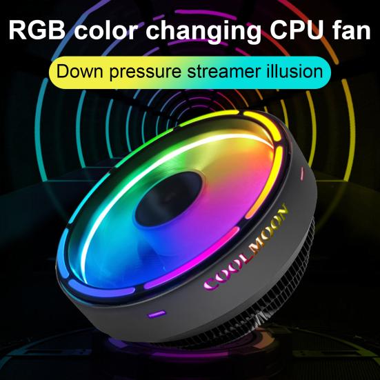 Кулер для процессора COOLMOON, 3-контактный, быстрое охлаждение, RGB, гидравлический подшипник, 9 лопастей, охлаждающий вентилятор для компьютера
Кулер для процессора COOLMOON, 3-контактный, быстрое охлаждение, RGB, гидравлический подшипник, 9 лопастей, охлаждающий вентилятор для компьютера