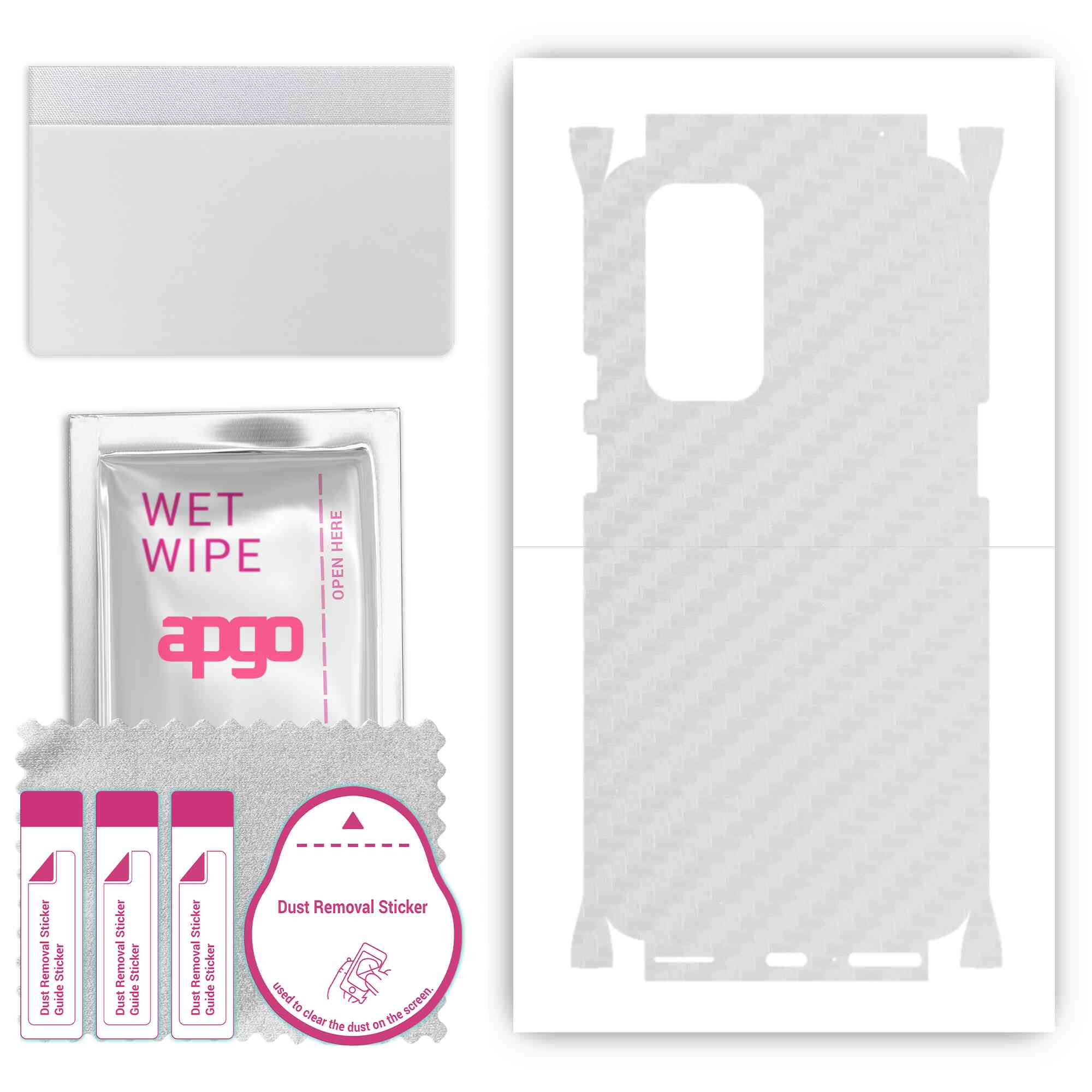 Apgo Protective Skin Sticker for the back+sides compatible with OnePlus 9 Pro, Full Wrap Film, Foil, Vinyl - Pattern Transparent Carbon
Apgo Protective Skin Sticker for the back+sides compatible with OnePlus 9 Pro, Full Wrap Film, Foil, Vinyl - Pattern Transparent Carbon