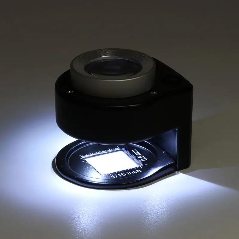 30X Magnifying Glass Portable with Scale LED Counterfeit Lamp Purple Light Calligraphy Jewel Printing Measuring Magnifying Glass
30X Magnifying Glass Portable with Scale LED Counterfeit Lamp Purple Light Calligraphy Jewel Printing Measuring Magnifying Glass