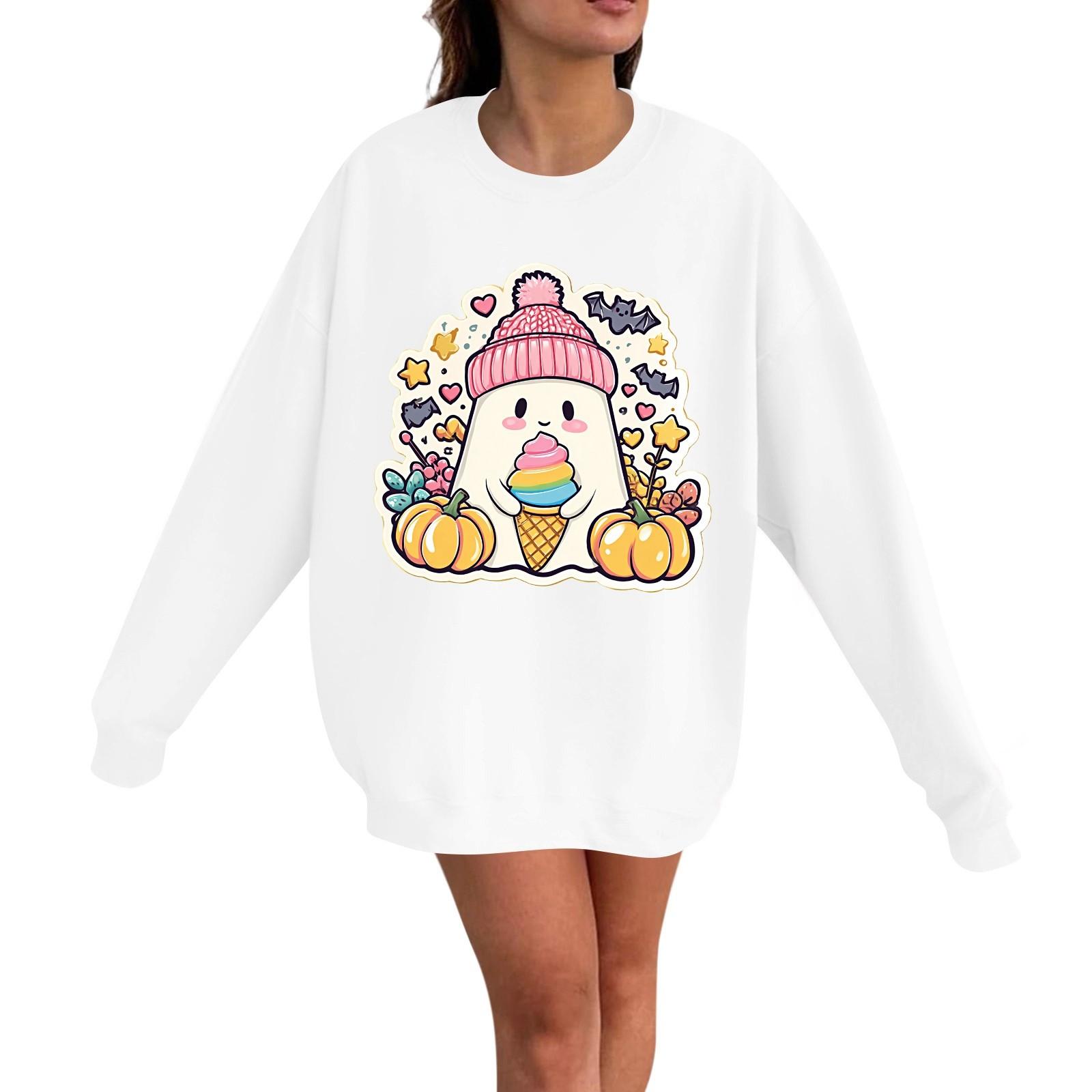 Women s Casual Fashion Long Sleeve Halloween Print Pullover Round Neck Sweatshirt XL білий
Women s Casual Fashion Long Sleeve Halloween Print Pullover Round Neck Sweatshirt XL білий
