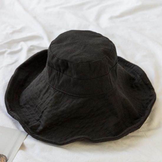 Japanese-style cotton-linen windproof rope solid color oversized brim fisherman hat for women, casual versatile sun hat, foldable bucket hat Adjustable чёрный
Japanese-style cotton-linen windproof rope solid color oversized brim fisherman hat for women, casual versatile sun hat, foldable bucket hat Adjustable чёрный