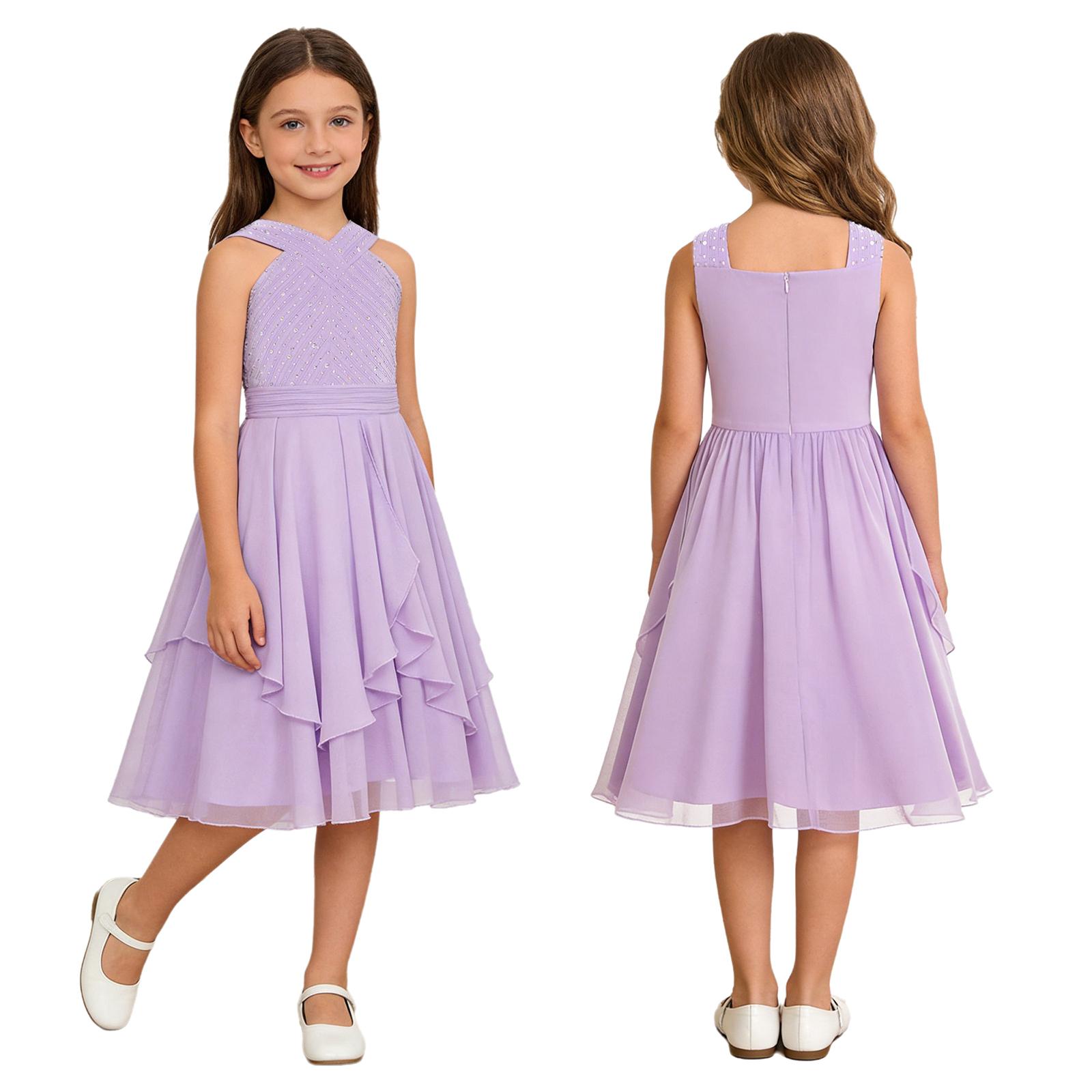 Sparkly Rhinestone Embellished Girls Party Dress V-Neck Sleeveless Pleated High Waist Knee Length A-Line for Wedding Banquet 13-14 Years лавандовий
Sparkly Rhinestone Embellished Girls Party Dress V-Neck Sleeveless Pleated High Waist Knee Length A-Line for Wedding Banquet 13-14 Years лавандовий