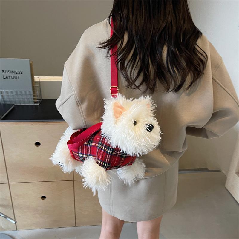 Cross-border plush bag West Highland puppy bag Crossbody shoulder handbag Doll plush doll puppy bag
Cross-border plush bag West Highland puppy bag Crossbody shoulder handbag Doll plush doll puppy bag