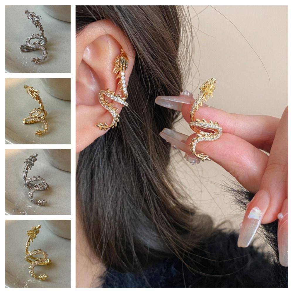 1pc Jewelry Zodiac Dragon Earrings No Piercing Chinese Dragon Ear Cuffs Accessories gold-left
1pc Jewelry Zodiac Dragon Earrings No Piercing Chinese Dragon Ear Cuffs Accessories gold-left