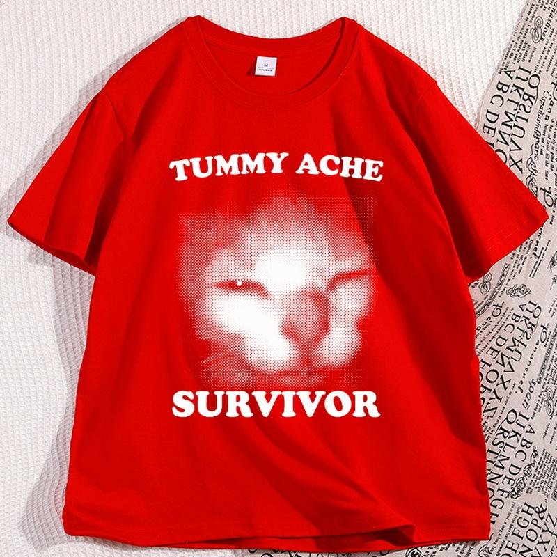 Tummy Ache Survivor Cat Tshirt Men Women Causal Funny Cats Lover Graphic Tee Cotton Short Sleeve Weird Tshirt Male Clothing S
Tummy Ache Survivor Cat Tshirt Men Women Causal Funny Cats Lover Graphic Tee Cotton Short Sleeve Weird Tshirt Male Clothing S