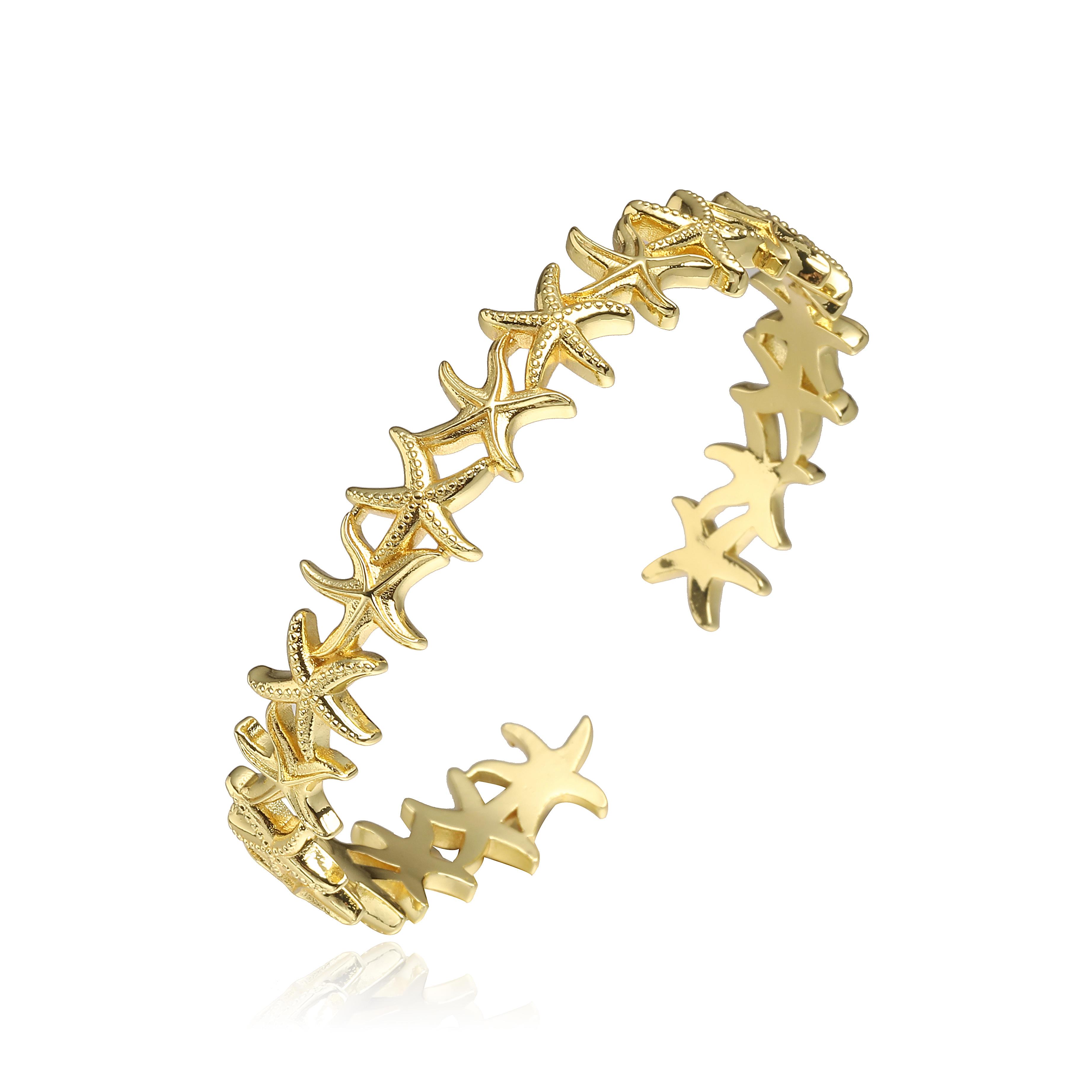 HECHENG,63MM Vintage Simple Metallic Open Adjustable Starfish Bracelet Unisex Beach Beach Jewellery 1 Piece золотистий
HECHENG,63MM Vintage Simple Metallic Open Adjustable Starfish Bracelet Unisex Beach Beach Jewellery 1 Piece золотистий