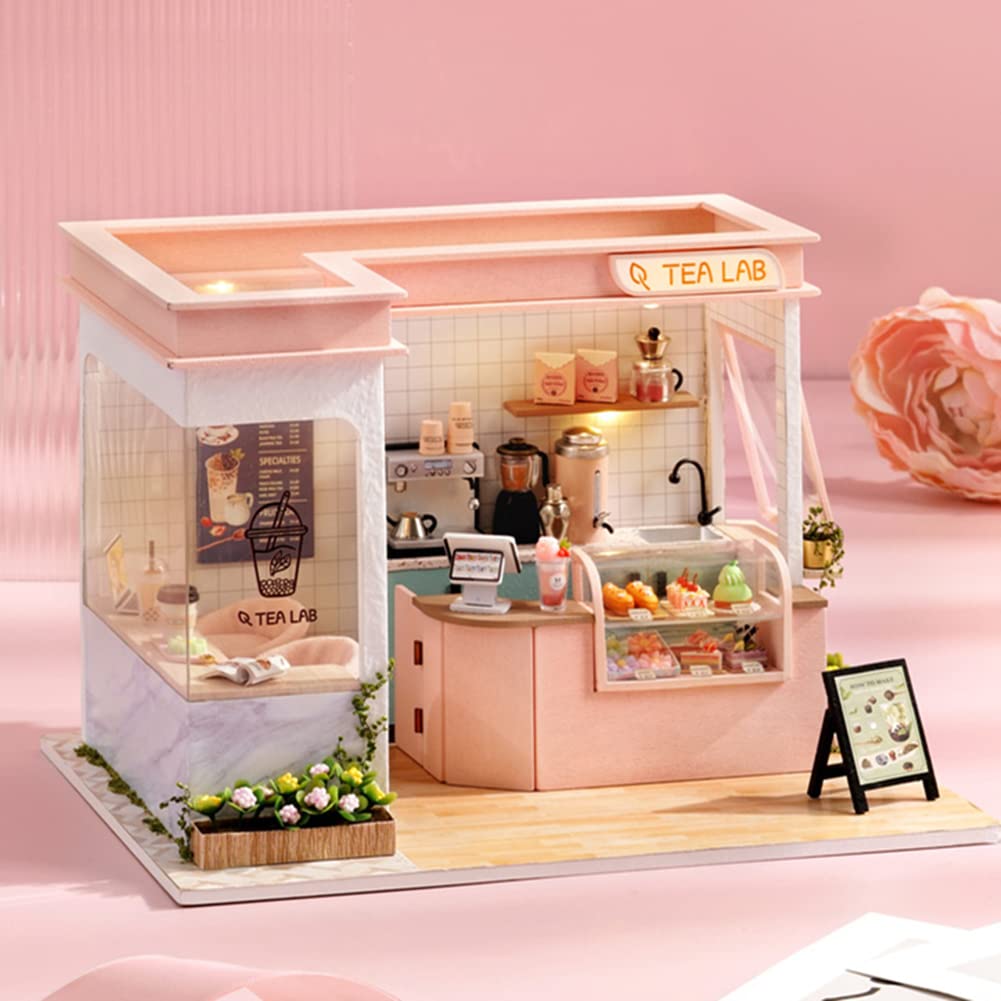 fashion alley miniature dollhouse kit Sunshine Milk Tea Shop handmade kit for beginners with acrylic case (C-015)
fashion alley miniature dollhouse kit Sunshine Milk Tea Shop handmade kit for beginners with acrylic case (C-015)