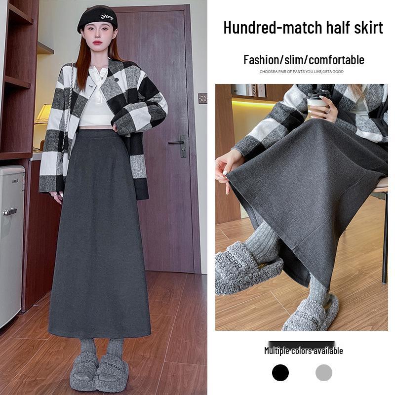 Women s High Waist Wool Blend Bodycon Midi Skirt - Plus Size, Retro Style, Slimming Slit, Versatile for Autumn/Winter S колір темно кави
Women s High Waist Wool Blend Bodycon Midi Skirt - Plus Size, Retro Style, Slimming Slit, Versatile for Autumn/Winter S колір темно кави