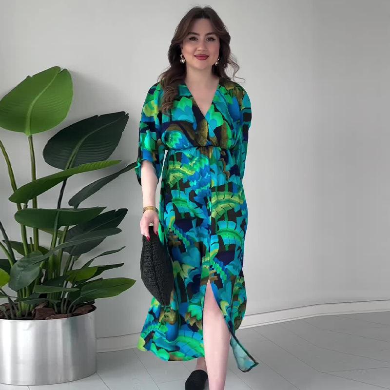 Летнее женское повседневное платье большого размера с высокой талией - Европейский и американский ленивый стиль. XL морская волна
Летнее женское повседневное платье большого размера с высокой талией - Европейский и американский ленивый стиль. XL морская волна