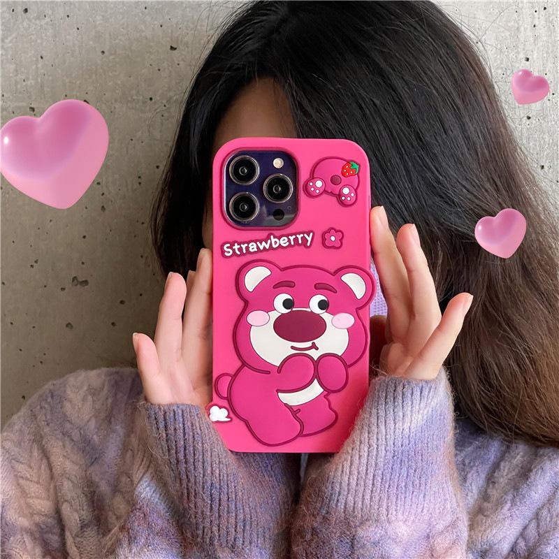 Strawberry Bear Silicone Case for iPhone 14/13/11 Pro Max - Anti-Fall Protection 14 Pro
Strawberry Bear Silicone Case for iPhone 14/13/11 Pro Max - Anti-Fall Protection 14 Pro