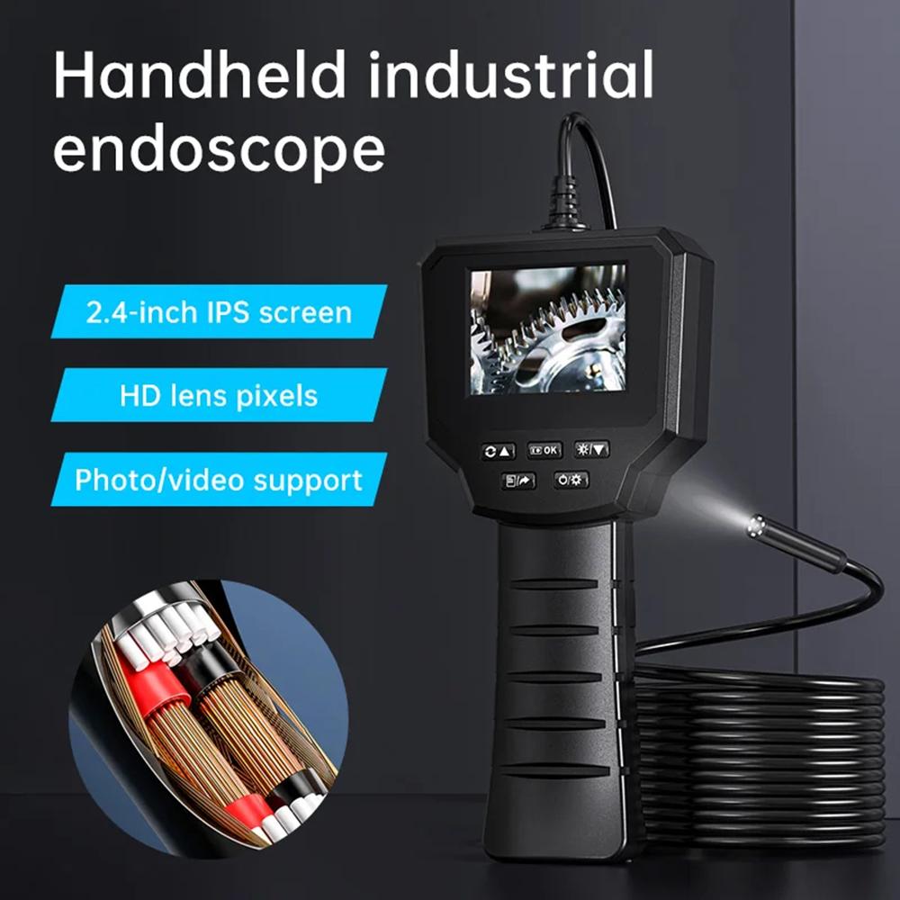 128A 10m Hard Wire 2.4-inch IPS Screen Industrial Endoscope 8mm Lens Pipe Inspection Borescope with Shooting/Video Recording Function Type A
128A 10m Hard Wire 2.4-inch IPS Screen Industrial Endoscope 8mm Lens Pipe Inspection Borescope with Shooting/Video Recording Function Type A