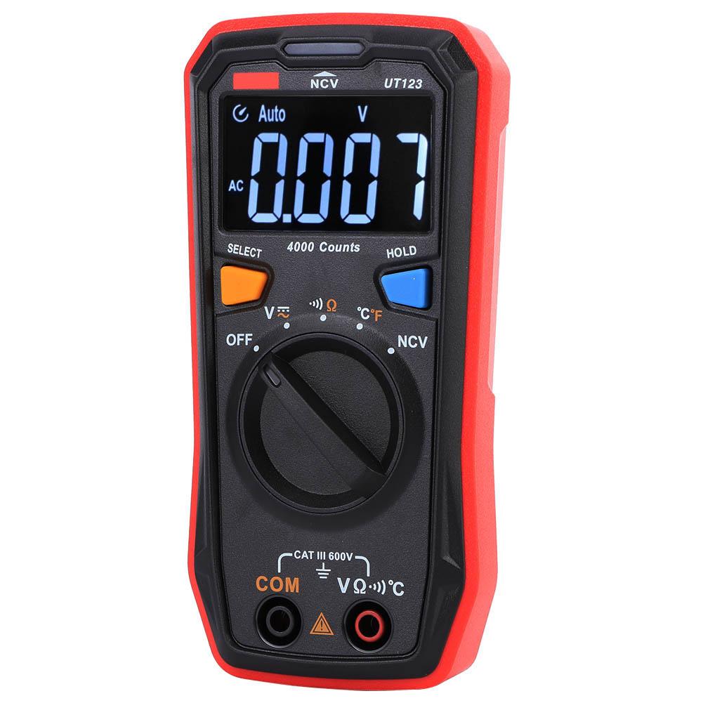 UT123 Кольоровий екран Цифровий мультиметр Напруга AC/DC Опір Частота Тестер NVC Лічильник
UT123 Кольоровий екран Цифровий мультиметр Напруга AC/DC Опір Частота Тестер NVC Лічильник