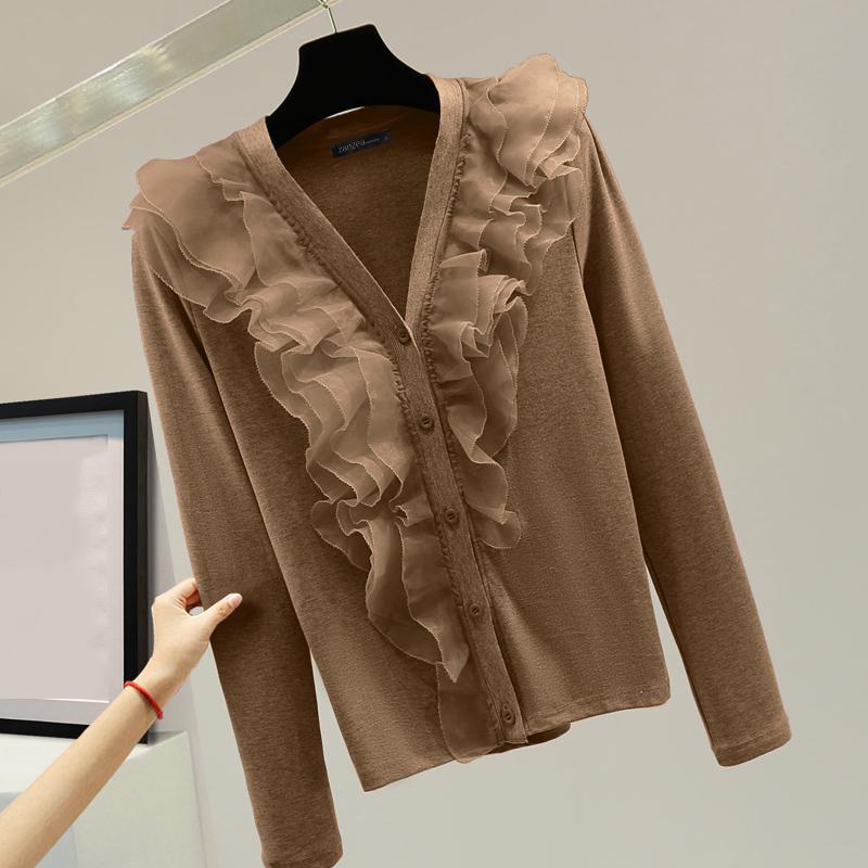 ZANZEA Женская мода V-образный вырез длинный рукав пэчворк оборки вязаный свитер кардиганы коричневый
ZANZEA Женская мода V-образный вырез длинный рукав пэчворк оборки вязаный свитер кардиганы коричневый