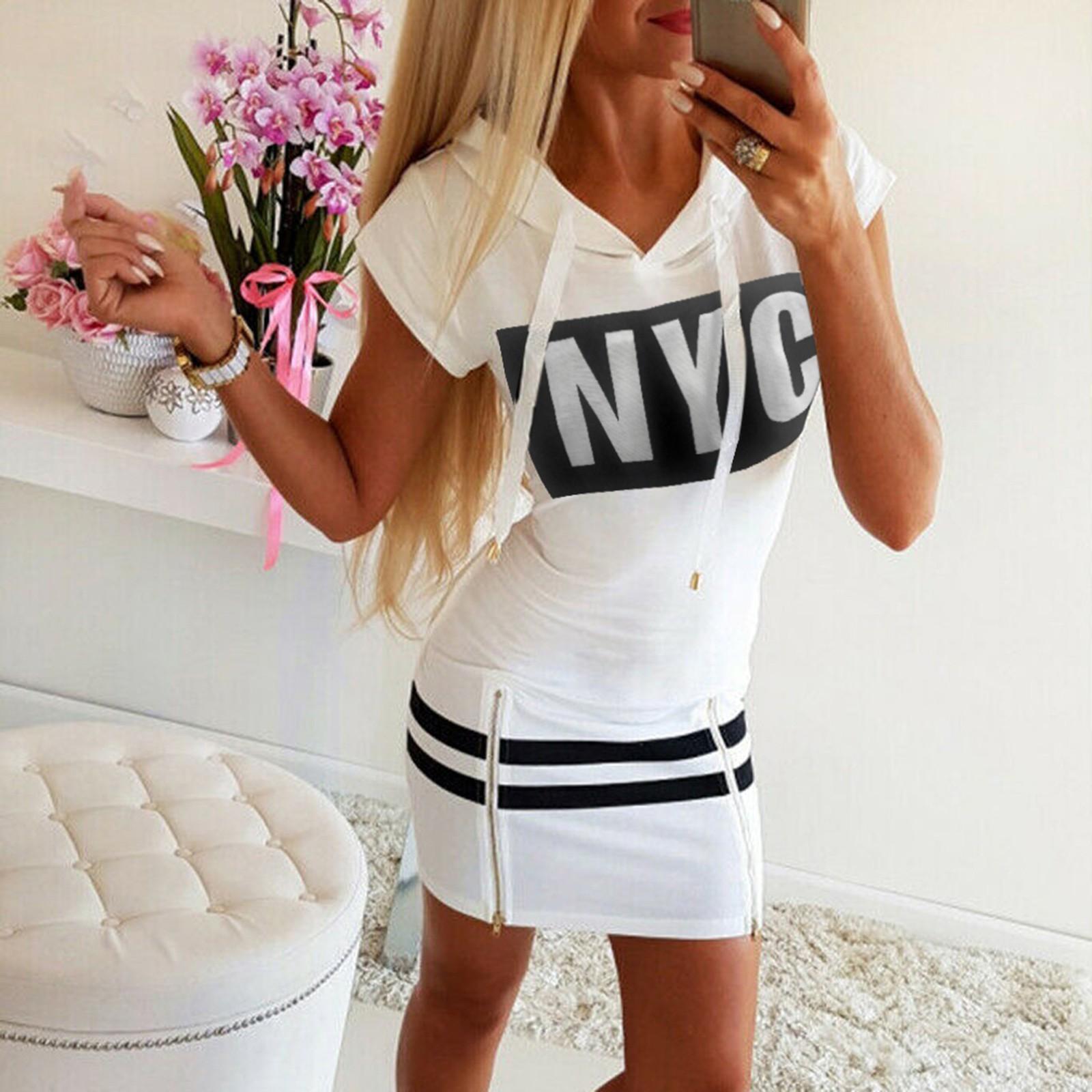 Жіночий модний пуловер із капюшоном і принтом на блискавці. Приталена вільна сукня з короткими рукавами L білий
Жіночий модний пуловер із капюшоном і принтом на блискавці. Приталена вільна сукня з короткими рукавами L білий