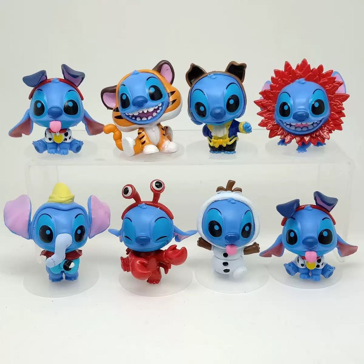 8Pcs/Kit Animation Figure Stitch Cross Dressing Collection Line Animation Design Room Action Figure Decoration Miniature Figure Playthings Celebration
8Pcs/Kit Animation Figure Stitch Cross Dressing Collection Line Animation Design Room Action Figure Decoration Miniature Figure Playthings Celebration