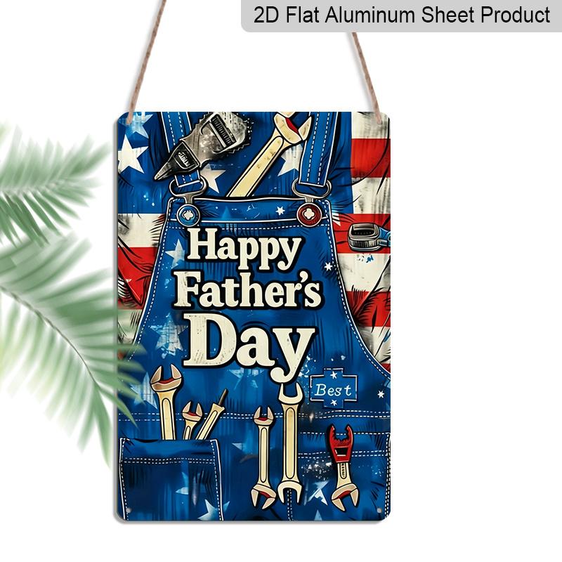 2D Flat, 1pc Patriotic Tools Overalls Father s Day Metal Wall Art Sign Happy Father s Day - 8*12 Inch Aluminium Rustic Home Decor, Garage Wall Art 20*30cm
2D Flat, 1pc Patriotic Tools Overalls Father s Day Metal Wall Art Sign Happy Father s Day - 8*12 Inch Aluminium Rustic Home Decor, Garage Wall Art 20*30cm