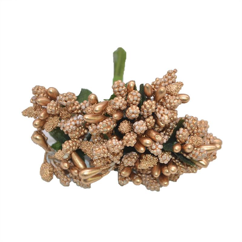 12 шт./лот Ручная работа Искусственные цветы Тычинка Сахар Свадебная вечеринка Украшение DIY Венок Подарочная коробка Скрапбукинг Дешевые Искусственные цветы