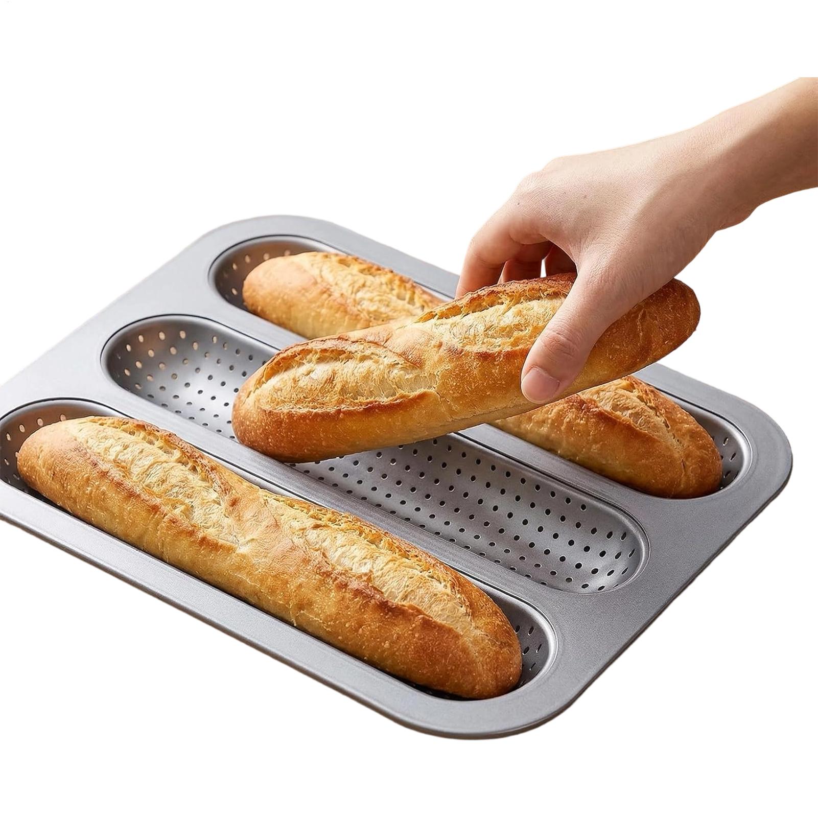 3-hole French Bread Baking Pan carbon steel Non Stick Perforated Baguette Mold Homemade Long Roll Baking Mold Mini Loaf Pan China Mainland
3-hole French Bread Baking Pan carbon steel Non Stick Perforated Baguette Mold Homemade Long Roll Baking Mold Mini Loaf Pan China Mainland