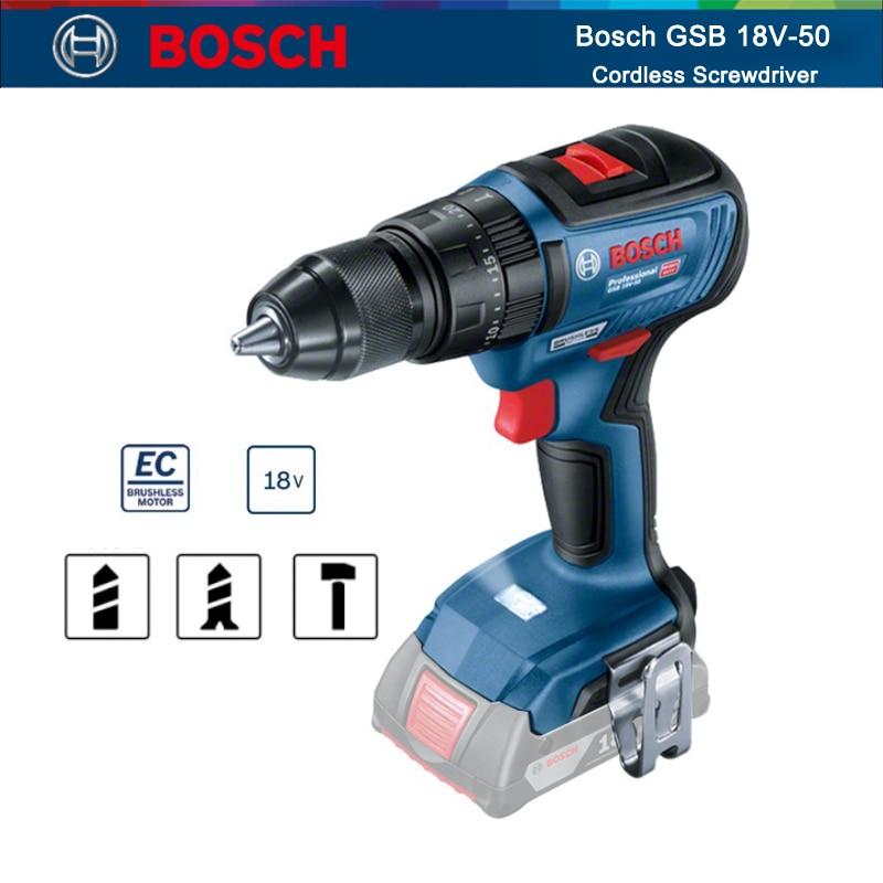 Электрическая отвертка Bosch GSB 18V-50, аккумуляторная ударная дрель, многофункциональная бесщеточная отвертка, 2 скорости, сверлильный станок
Электрическая отвертка Bosch GSB 18V-50, аккумуляторная ударная дрель, многофункциональная бесщеточная отвертка, 2 скорости, сверлильный станок
