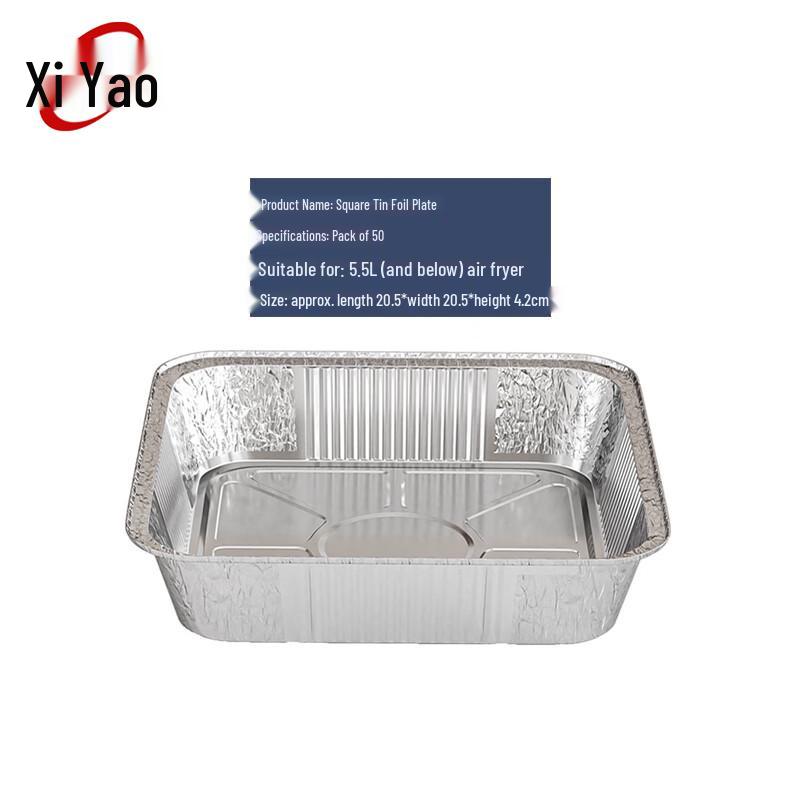 Xiyao Square Aluminum Foil Baking Pans for Air Fryer & Oven
Xiyao Square Aluminum Foil Baking Pans for Air Fryer & Oven