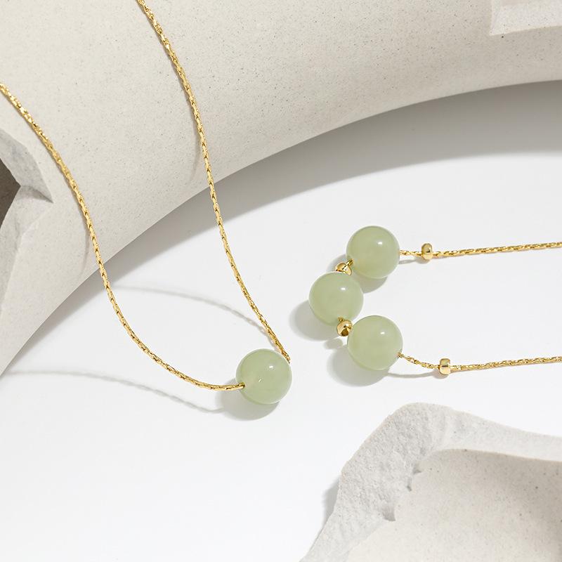 Three Jade Transfer Beads Clavicle Chain Women s Design Sense of Peace, Good Luck, Three Lives, Three Lives, Hotan Jade Necklace
Three Jade Transfer Beads Clavicle Chain Women s Design Sense of Peace, Good Luck, Three Lives, Three Lives, Hotan Jade Necklace