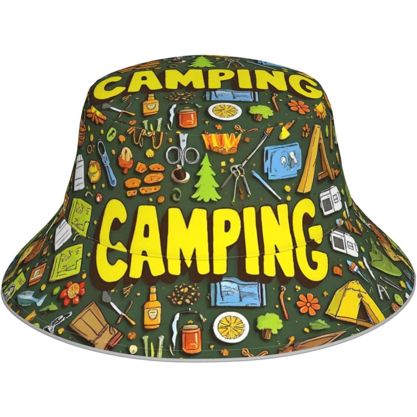 Camping Themed Print Bucket Hat Outdoor Adventure Pattern Sun Hat For Men Women Summer Hiking Fishing Travel Protection Cap
Camping Themed Print Bucket Hat Outdoor Adventure Pattern Sun Hat For Men Women Summer Hiking Fishing Travel Protection Cap