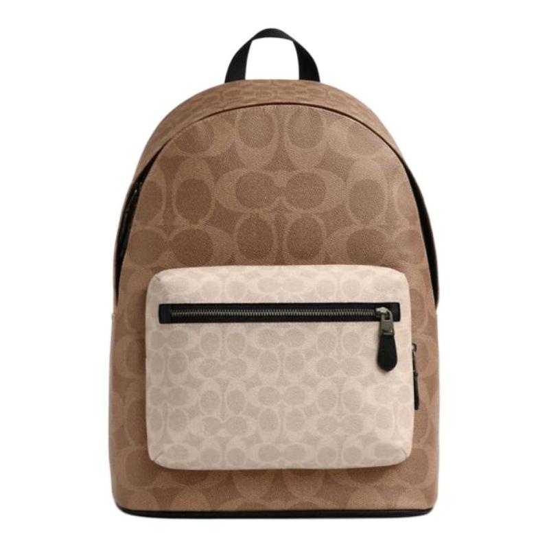 COACH West 32 Color Blocked Classic Logo Zipper Closure Faux Leather Backpack Large Men s коричневий
COACH West 32 Color Blocked Classic Logo Zipper Closure Faux Leather Backpack Large Men s коричневий