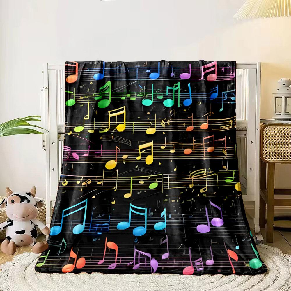Multicolored musical notes and staffs arranged on a black background. for all seasons blanket lunch break throw gift 80cm x 120cm
Multicolored musical notes and staffs arranged on a black background. for all seasons blanket lunch break throw gift 80cm x 120cm