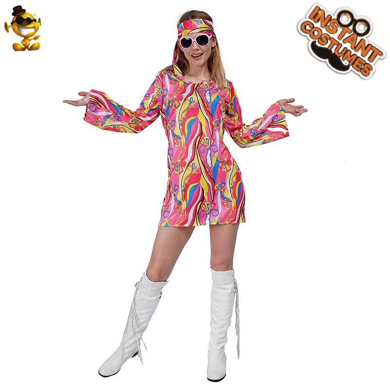 Orgy adult women s hippie rock party costumes, big girl generation hippie character performance costumes L
Orgy adult women s hippie rock party costumes, big girl generation hippie character performance costumes L