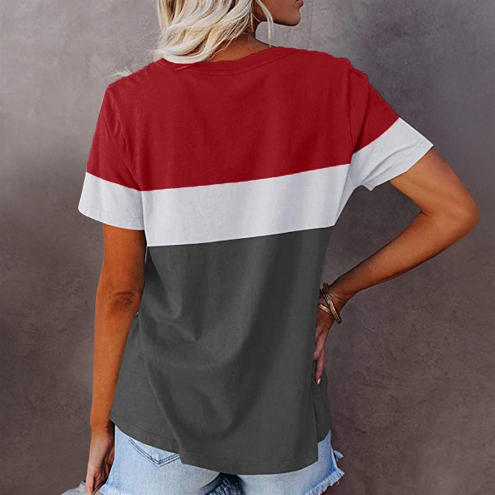 Модный и сексуальный женский пуловер с цветными блоками, топ, повседневная свободная футболка с круглым вырезом XL винный
Модный и сексуальный женский пуловер с цветными блоками, топ, повседневная свободная футболка с круглым вырезом XL винный