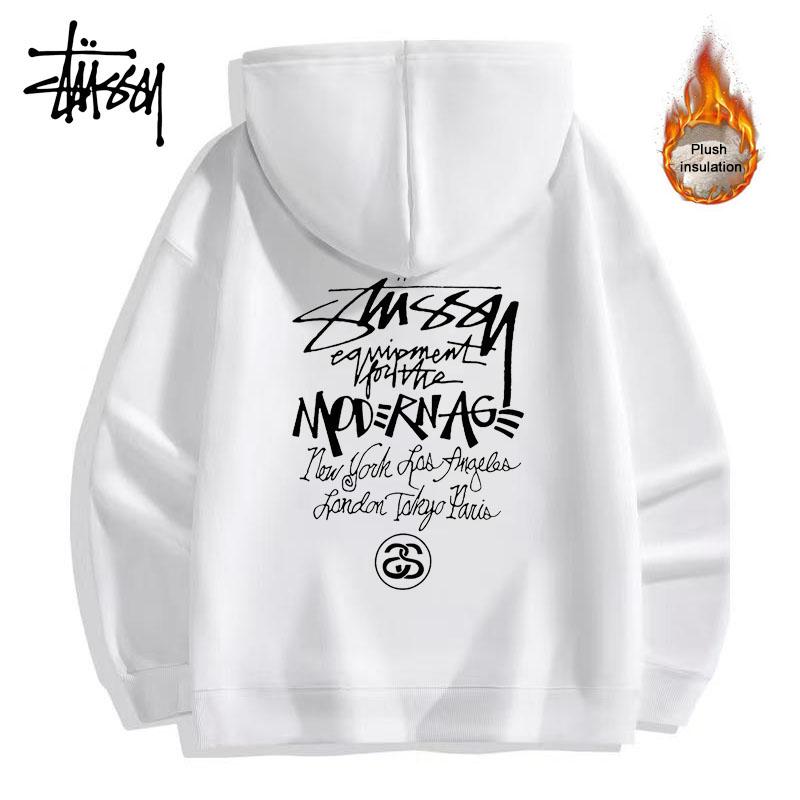 Stussy Autumn/Winter Thickened Silver Fox Plush Warm High Quality Cotton Stussy Modernist Logo Printed Hoodie
Stussy Autumn/Winter Thickened Silver Fox Plush Warm High Quality Cotton Stussy Modernist Logo Printed Hoodie