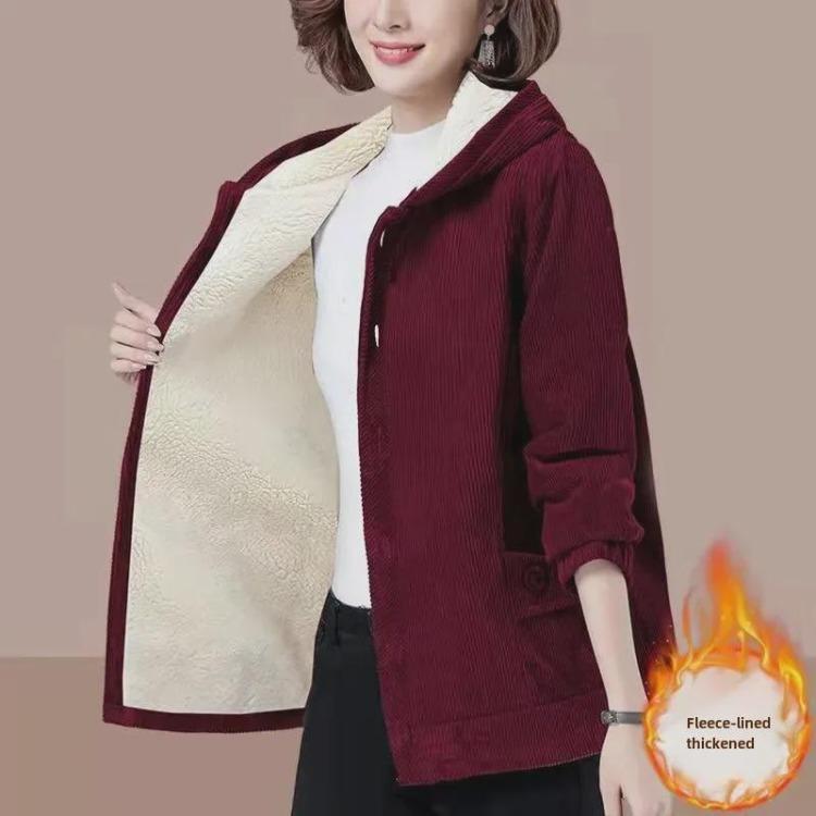 Women s Casual Loose Fit Corduroy Jacket Velvet Lined Thick Arctic Warm Ideal for Middle Aged Moms M
Women s Casual Loose Fit Corduroy Jacket Velvet Lined Thick Arctic Warm Ideal for Middle Aged Moms M