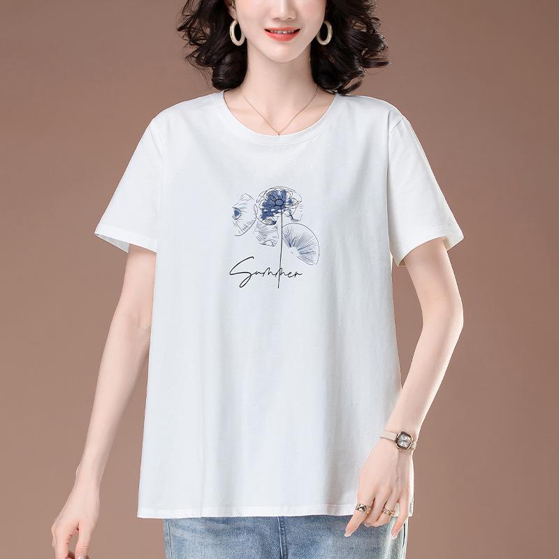 Women s Plus Size Short-Sleeve Cotton T-Shirt - Summer Printed Casual Loose Fit for Middle-Aged Moms L
Women s Plus Size Short-Sleeve Cotton T-Shirt - Summer Printed Casual Loose Fit for Middle-Aged Moms L