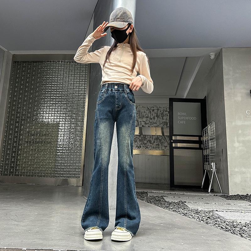 Джинсы клеш с высокой посадкой на резинке для девочек 2025 - Облегающие брюки для подростков на весну и осень 160 cm
Джинсы клеш с высокой посадкой на резинке для девочек 2025 - Облегающие брюки для подростков на весну и осень 160 cm