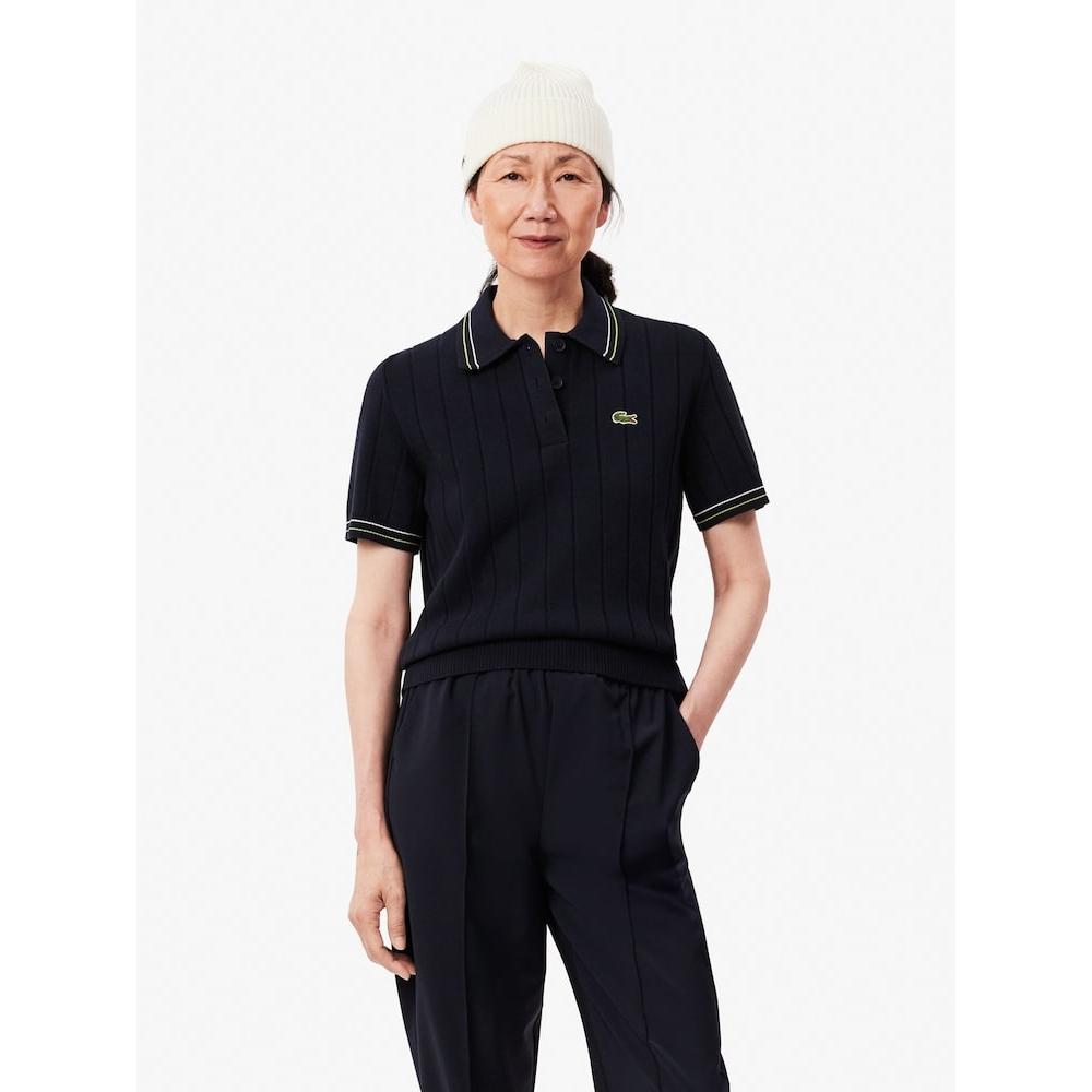 LacoSte Женский свитер-поло с короткими рукавами и цветной вставкой Af2620 54n I61 q2nAf2620 54nI61 034
LacoSte Женский свитер-поло с короткими рукавами и цветной вставкой Af2620 54n I61 q2nAf2620 54nI61 034
