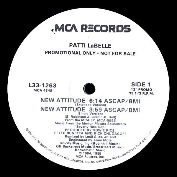 12inch Record PATTI LABELLE - New Attitude L331263 MCA Records 1985 US Dance & Electronica Used
12inch Record PATTI LABELLE - New Attitude L331263 MCA Records 1985 US Dance & Electronica Used