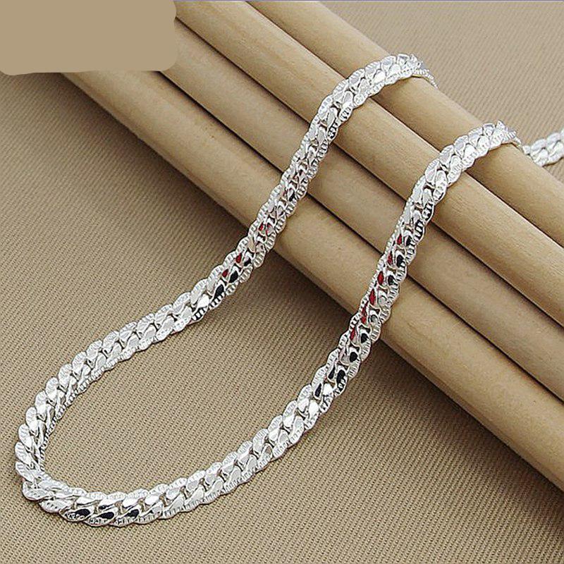 925 Sterling Silver 6mm Side Chain 16/18/20/22/24 Inch Necklace For Woman Men Fashion Wedding Engagement Jewelry Gift
925 Sterling Silver 6mm Side Chain 16/18/20/22/24 Inch Necklace For Woman Men Fashion Wedding Engagement Jewelry Gift