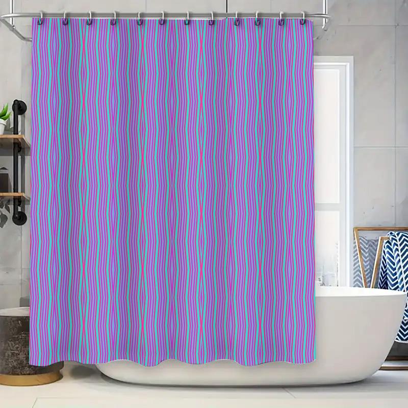 Colorful Wavy Lines Shower Curtain For Bathroom Decor Pink Blue Green Waterproof Fabric Hanging Kit Included (27X70 Inches) W60H190(CM)-1 Pcs
Colorful Wavy Lines Shower Curtain For Bathroom Decor Pink Blue Green Waterproof Fabric Hanging Kit Included (27X70 Inches) W60H190(CM)-1 Pcs