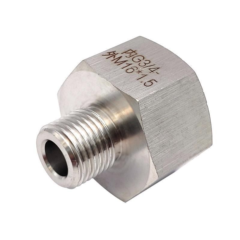 Stainless Steel 304 Threaded Adapter Reducer: Internal G3/4 BSP to External M16x1.5
Stainless Steel 304 Threaded Adapter Reducer: Internal G3/4 BSP to External M16x1.5