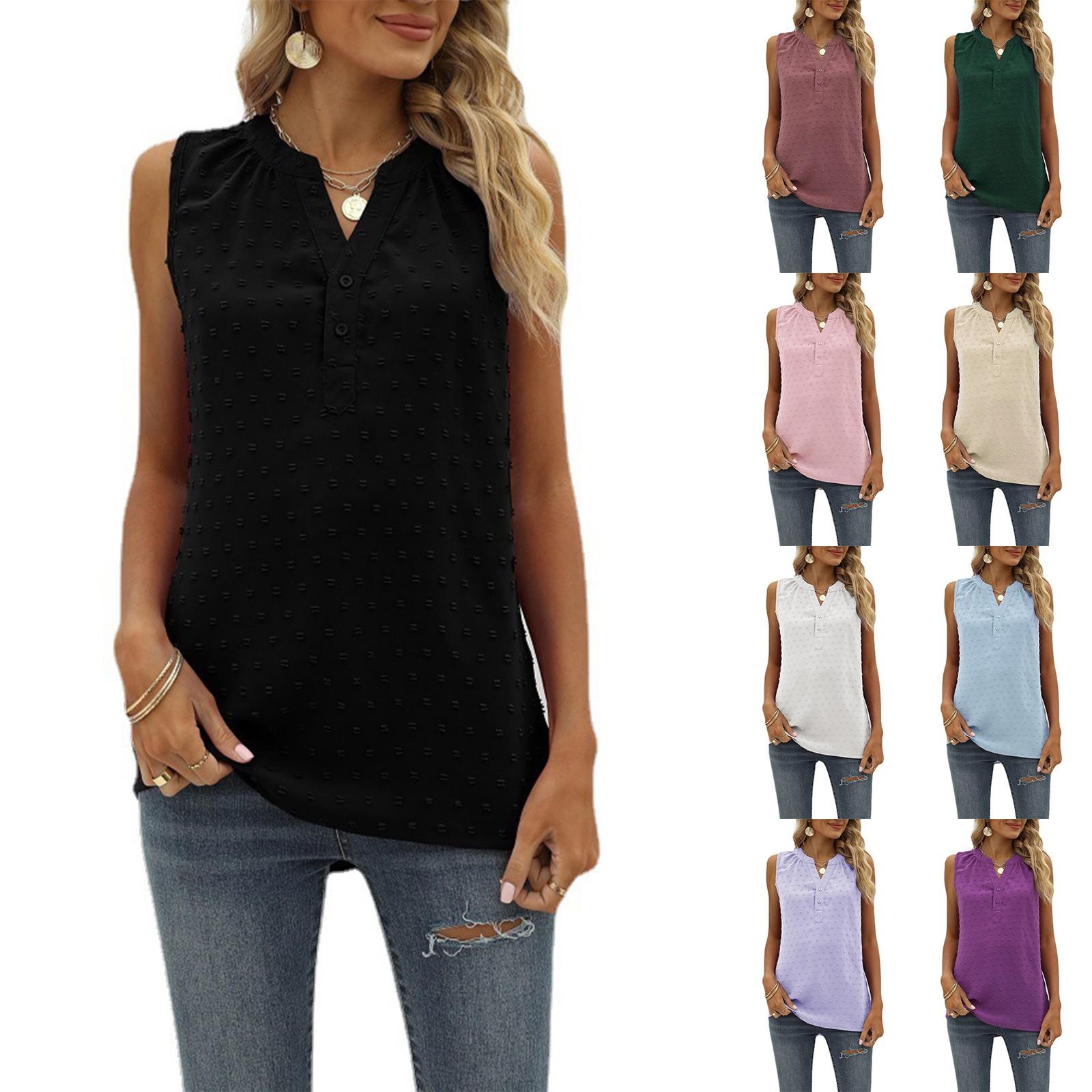 Модные женские летние новые однотонные свободные пуловеры без рукавов с v-образным вырезом
Модные женские летние новые однотонные свободные пуловеры без рукавов с v-образным вырезом