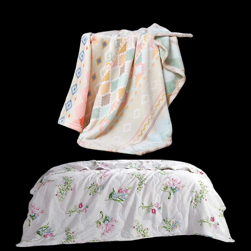 Fuanna Cloud Breeze Summer Quilt & Flannel Blanket Set
Fuanna Cloud Breeze Summer Quilt & Flannel Blanket Set