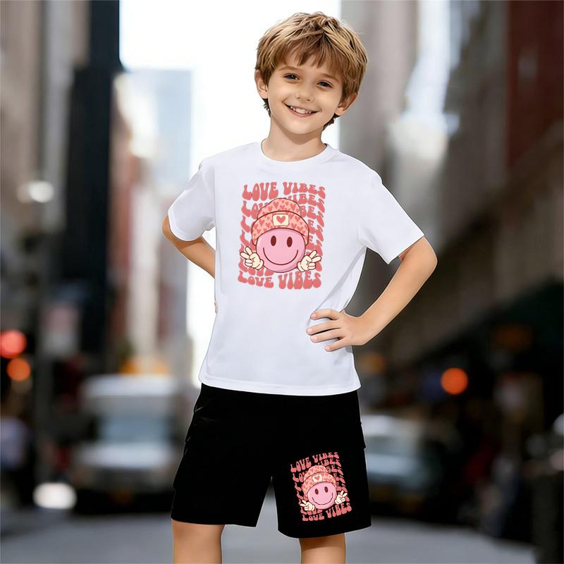 Boys 2 Piece Pink Smiley Face Print Outfit, Short Sleeve T-Shirt and Shorts Set for Kids Age 5-14,Black and White Sporty Casual Summer Clothes 13-14 Years білий
Boys 2 Piece Pink Smiley Face Print Outfit, Short Sleeve T-Shirt and Shorts Set for Kids Age 5-14,Black and White Sporty Casual Summer Clothes 13-14 Years білий