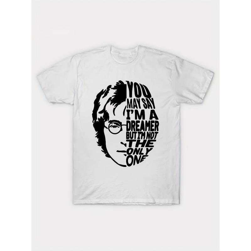 Minimalist Lennon silhouette Dreamers print the same men and women summer short-sleeved printed t-shirt pure cotton, clothing men s shirt clothing S белый
Minimalist Lennon silhouette Dreamers print the same men and women summer short-sleeved printed t-shirt pure cotton, clothing men s shirt clothing S белый