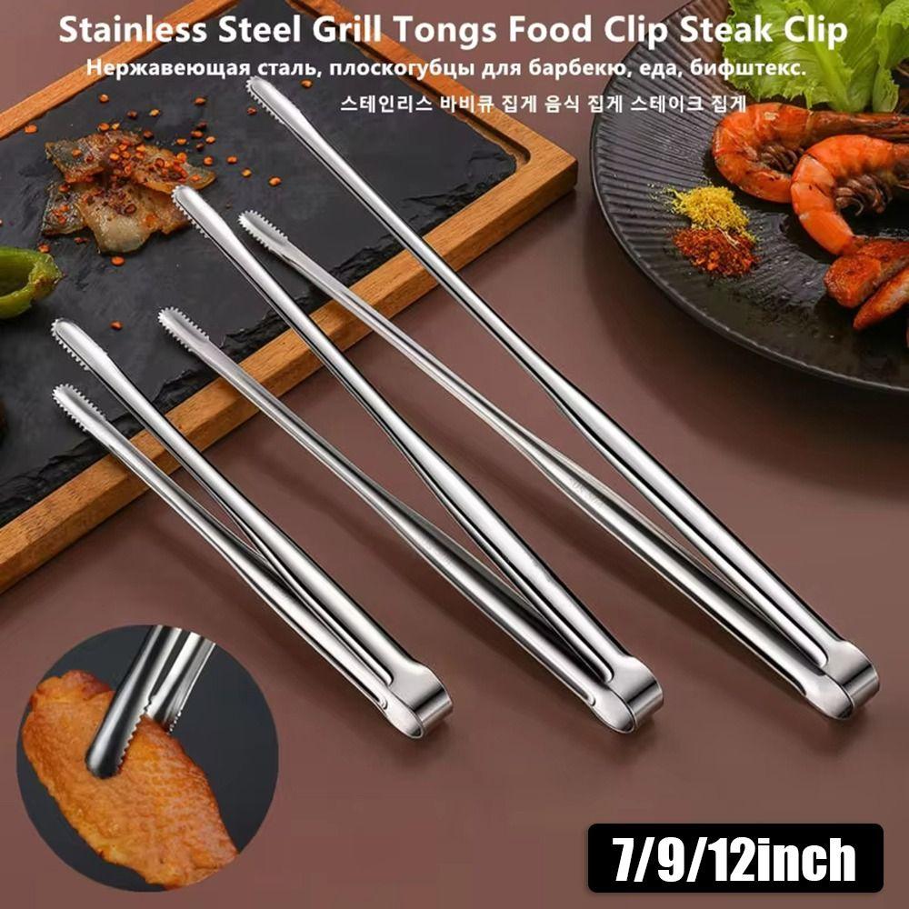 1Pcs 304 Stainless Steel Food Clip Non-Slip BBQ Steak Clip Grill Tongs Kitchen Gadgets Accessories Small
1Pcs 304 Stainless Steel Food Clip Non-Slip BBQ Steak Clip Grill Tongs Kitchen Gadgets Accessories Small